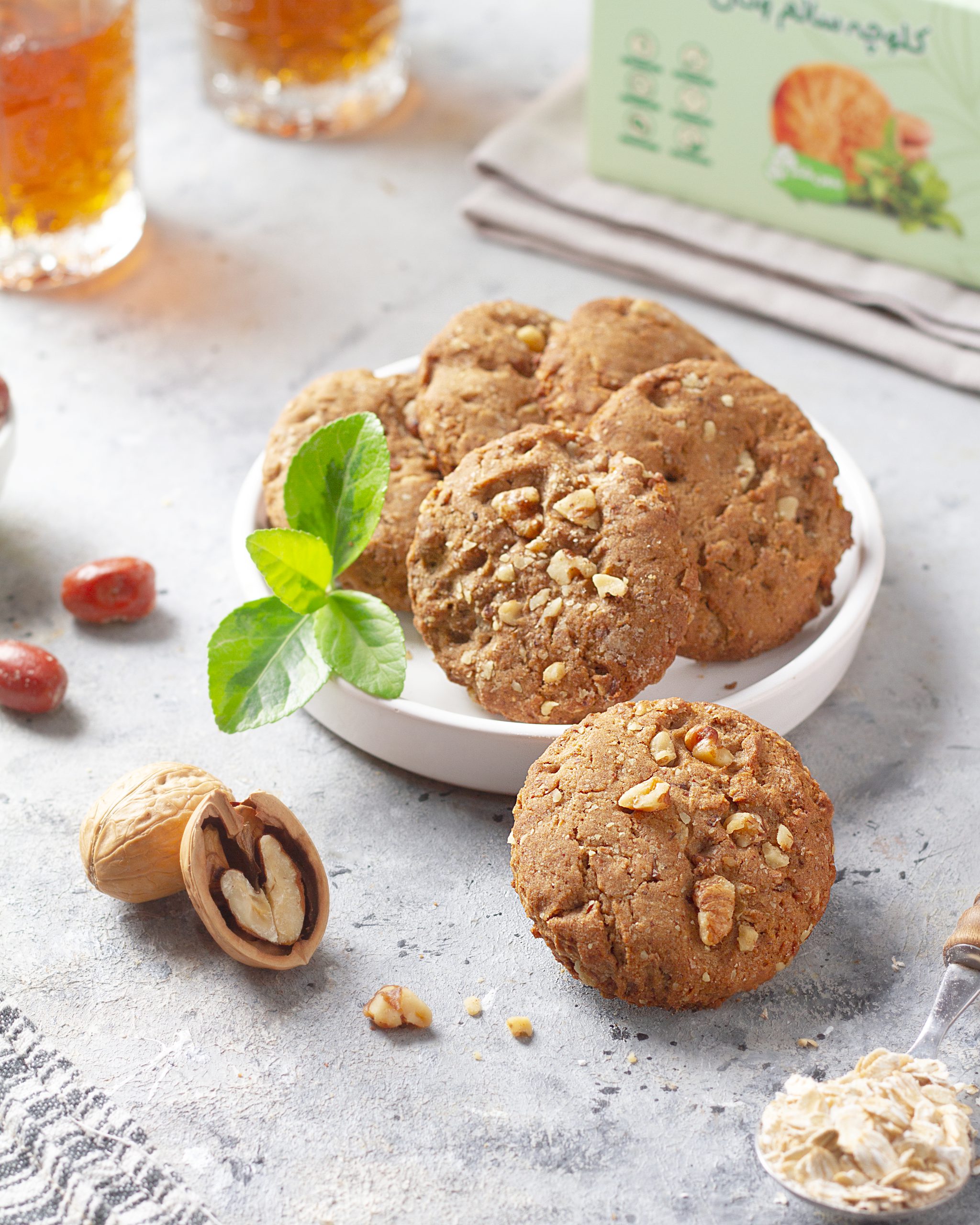 vegito6-1 کلوچه گردویی وگان استویا|۳۰۰ گرم - Image 1